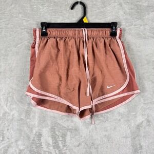 Nike Shorts Womens Size Large Tempo Canyon Rust Dry Core 3''‎ Brief 2 in 1 Lined